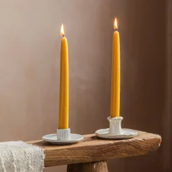 Graham & Green Set of Two Beeswax Dinner Candles