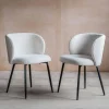 Graham & Green Set of Two Benji Boucle Dining Chairs