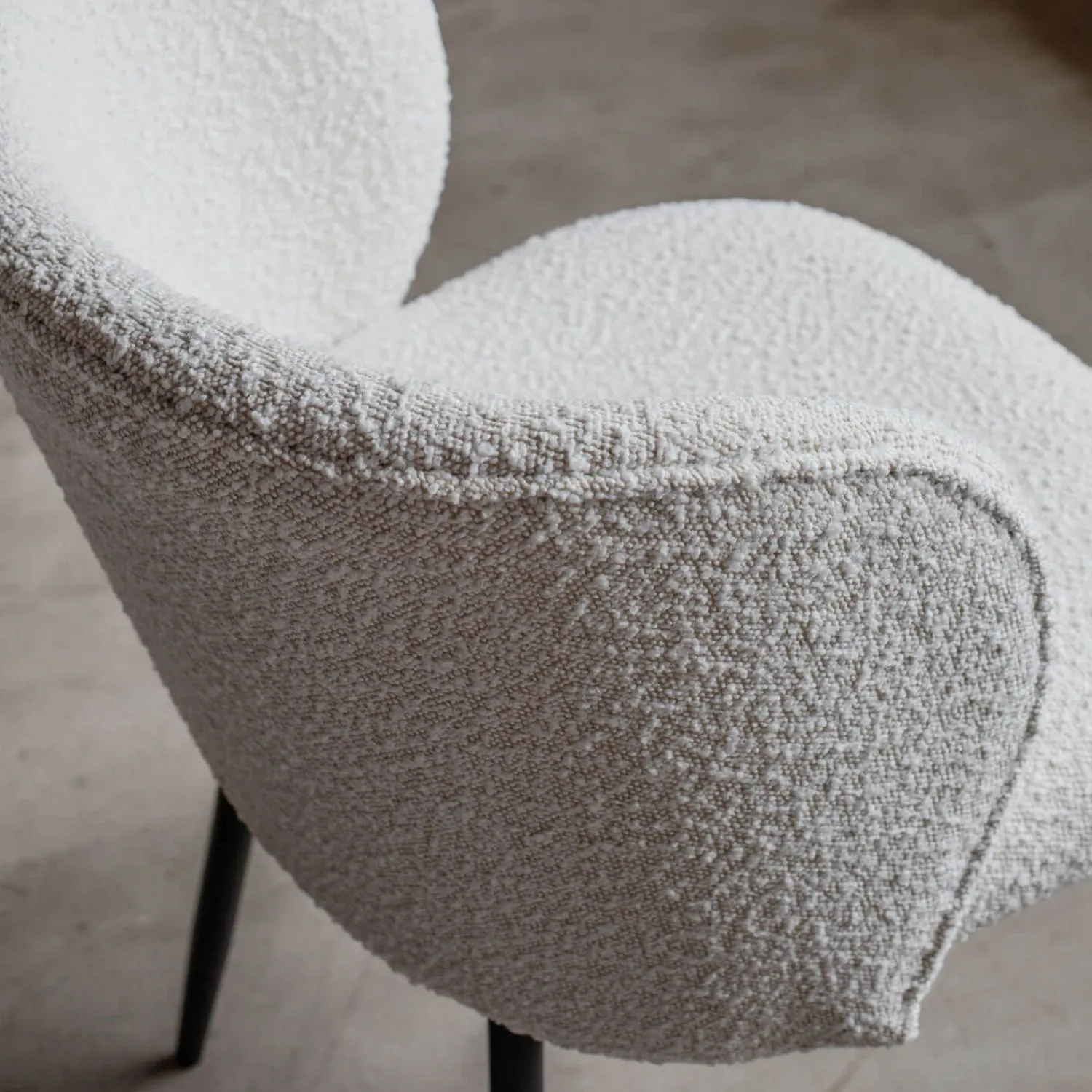 Graham & Green Set of Two Benji Boucle Dining Chairs