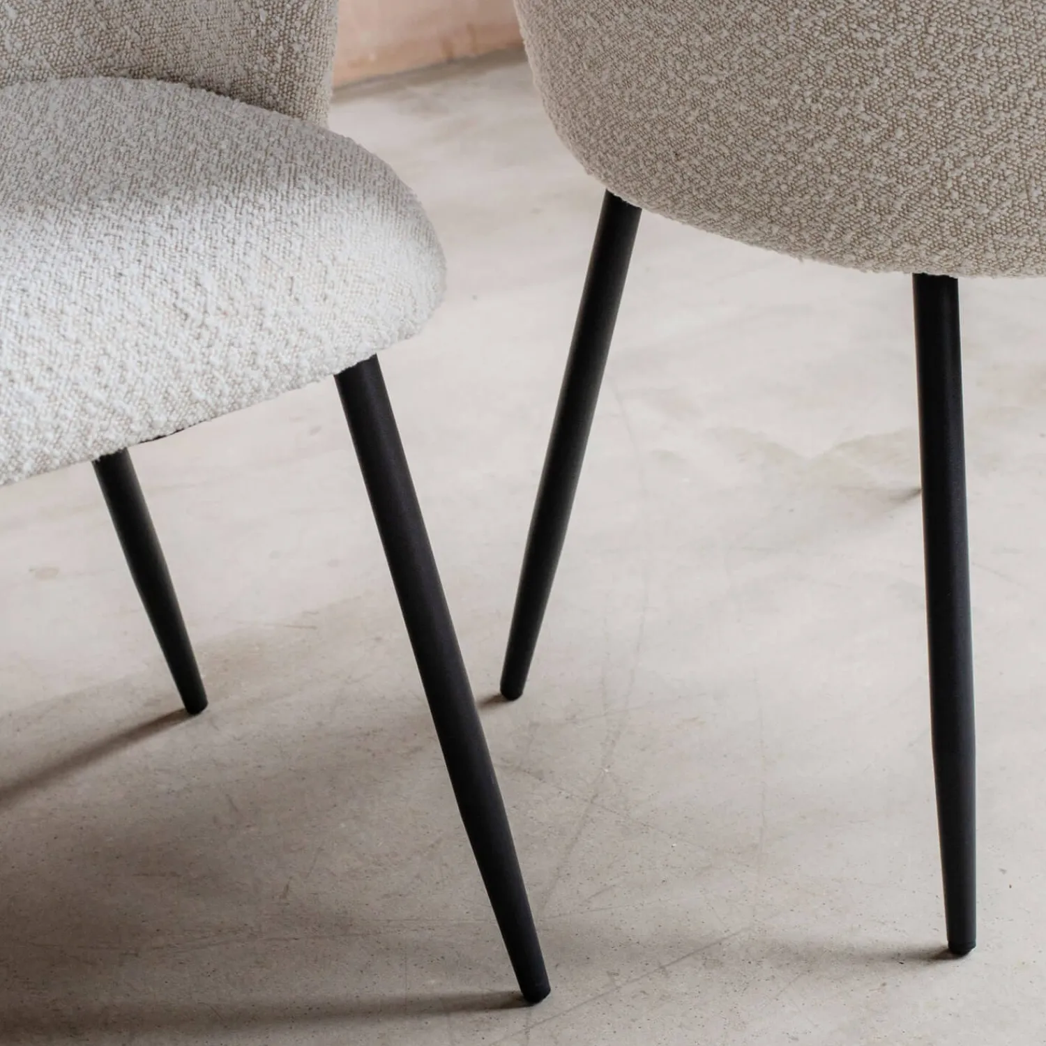 Graham & Green Set of Two Benji Boucle Dining Chairs