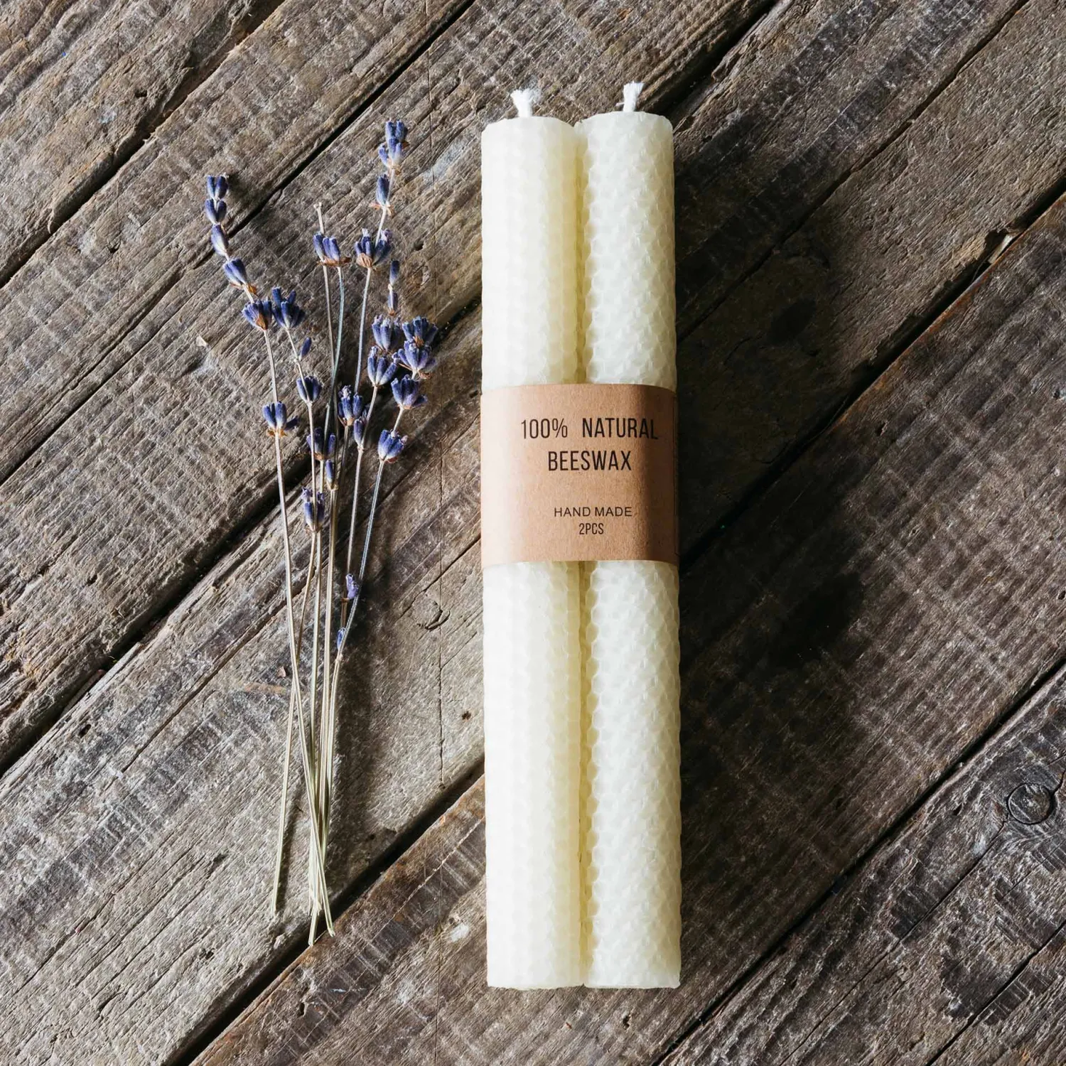 Graham & Green Set of Two Cream Beeswax Candles
