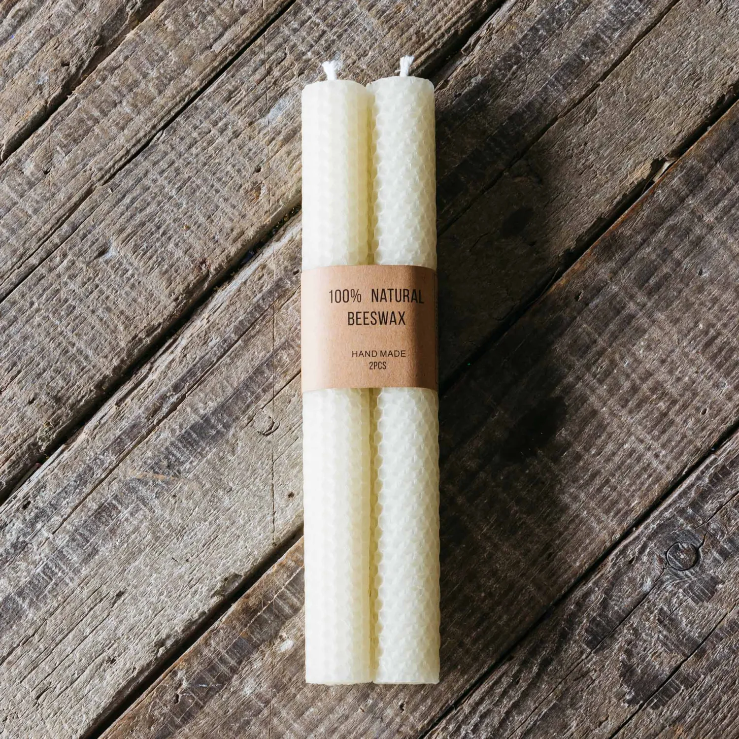 Graham & Green Set of Two Cream Beeswax Candles
