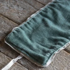 Graham & Green Set of Two Dark Sage Velvet Curtain Tie Backs