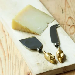 Graham & Green Set of Two Gold Mice Cheese Knives