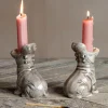 Graham & Green Set of Two Hippo Candle Holders