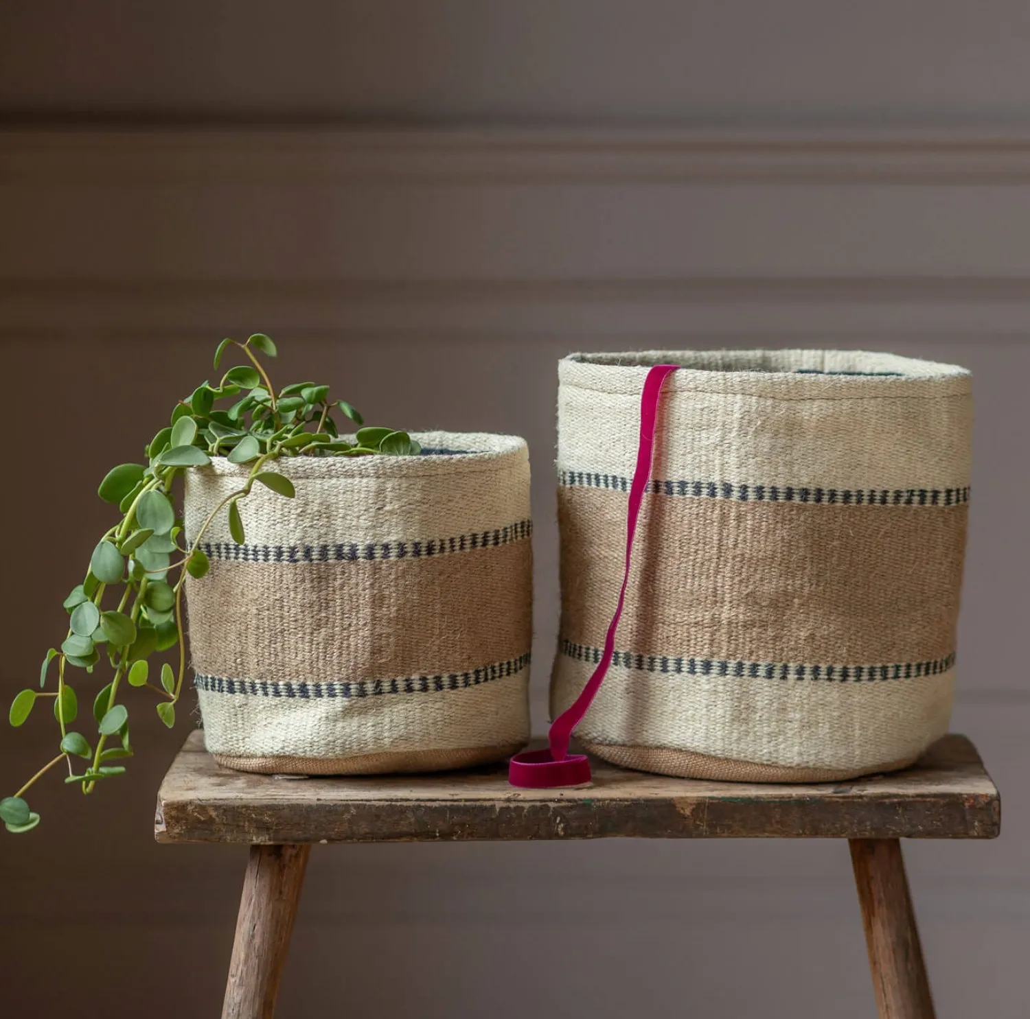 Graham & Green Set of Two Jute Bins