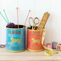 Graham & Green Set of Two Leopard Tins