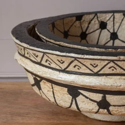 Graham & Green Set of Two Papier Mache Bowls