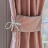 Graham & Green Set of Two Rose Velvet Curtain Tie Backs