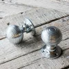 Graham & Green Set of Two Round Chrome Spiral Door Knobs