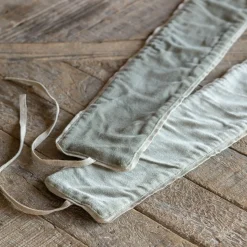Graham & Green Set of Two Sage Green Velvet Curtain Tie Backs