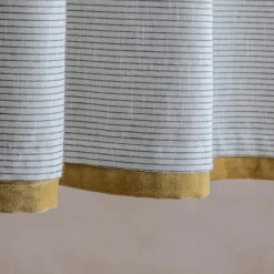 Graham & Green Set of Two Short Mustard Velvet Curtains