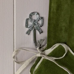 Graham & Green Set of Two Silver Bow Curtain Hooks