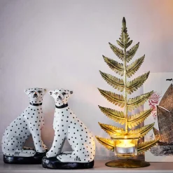 Graham & Green Set of Two Sitting Leopards