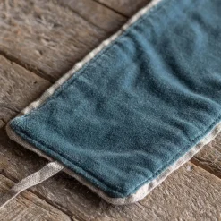 Graham & Green Set of Two Smoke Blue Velvet Curtain Tie Backs