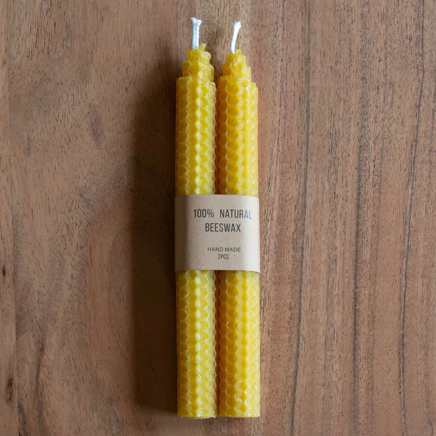 Graham & Green Set of Two Yellow Beeswax Candles