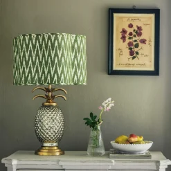 Graham & Green Silver and Gold Pineapple Lamp
