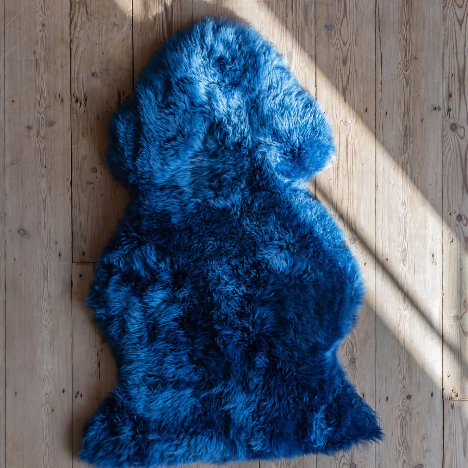 Graham & Green Single Cobalt Sheepskin
