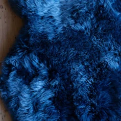 Graham & Green Single Cobalt Sheepskin