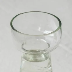 Graham & Green Small Etched Floral Clear Glass Vase