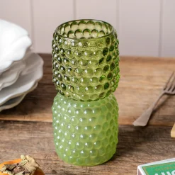 Graham & Green Small Green Stack Tealight Holder