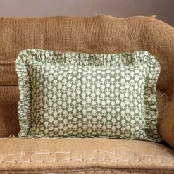Graham & Green Small Rectangular Floral Block Printed Cushions