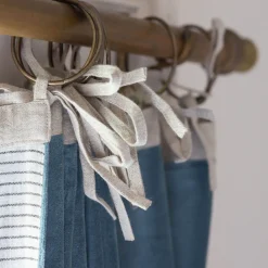 Graham & Green Smoke Blue Velvet Single Curtains
