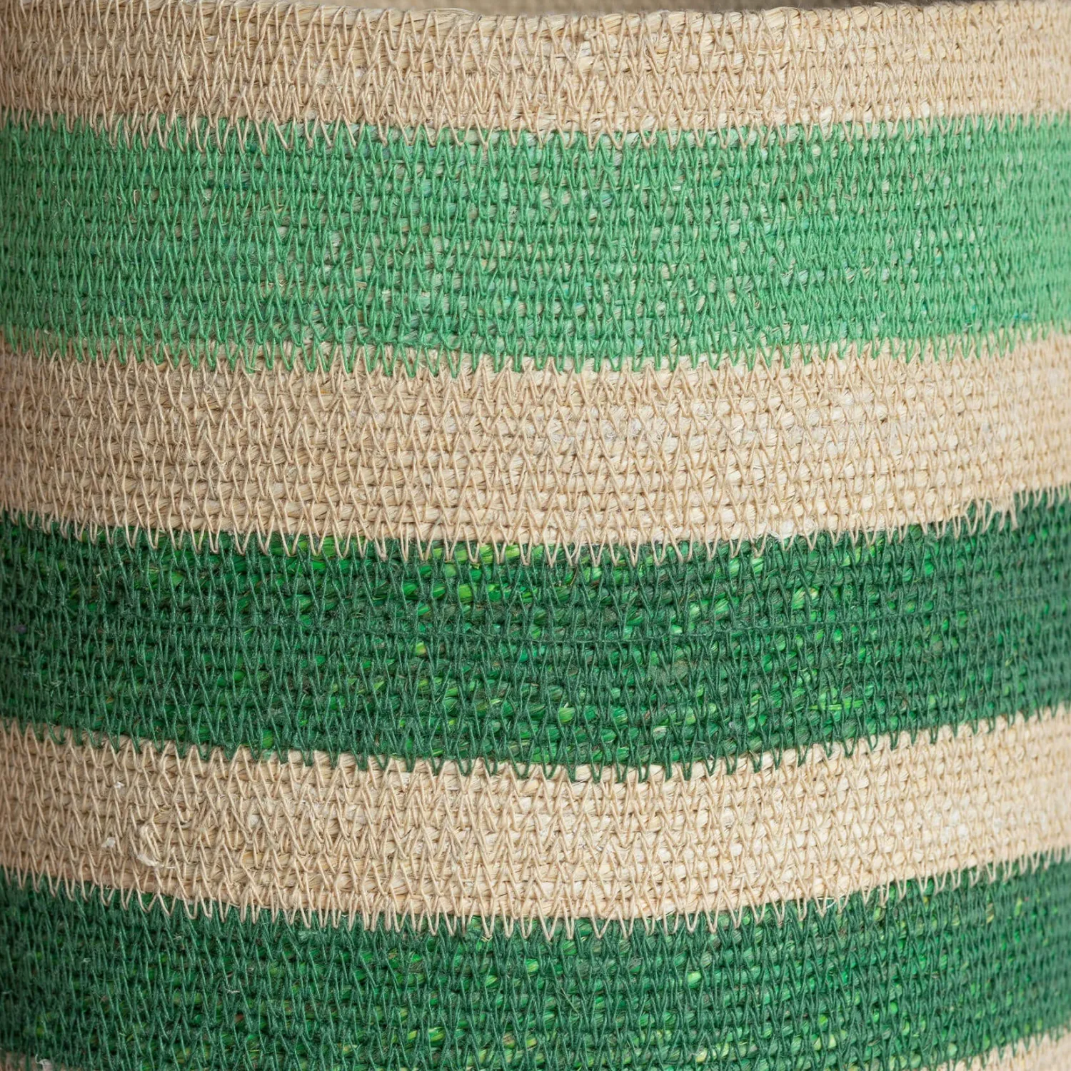 Graham & Green Soro Green Stripe Basket