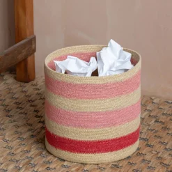 Graham & Green Soro Pink Stripe Basket