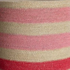Graham & Green Soro Pink Stripe Basket
