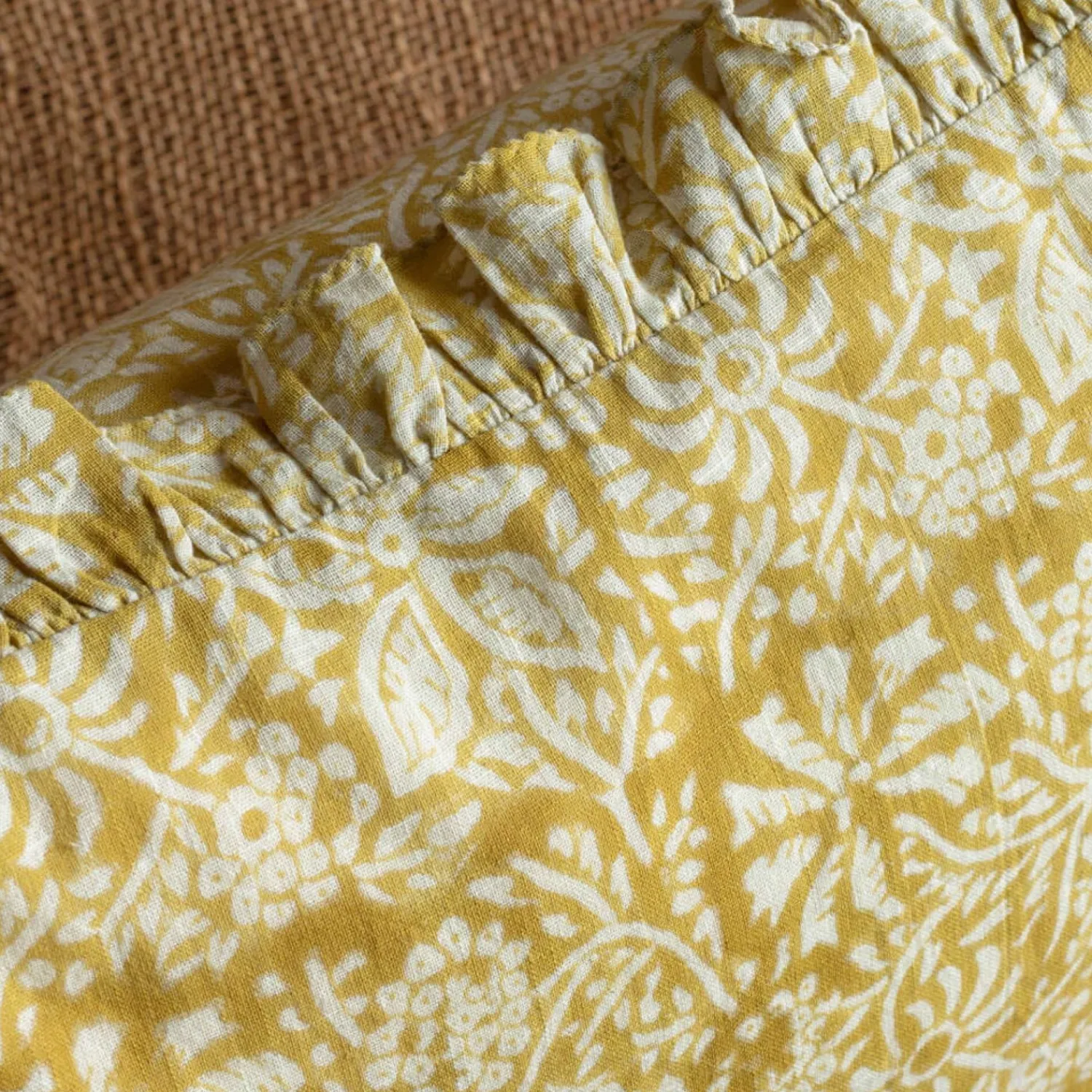 Graham & Green Square Floral Block Printed Cushions