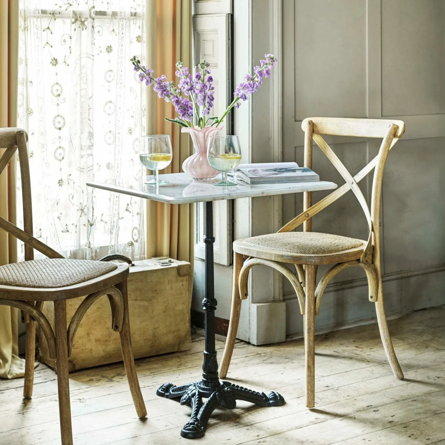 Graham & Green Square Marble Bistro Café Table