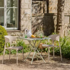 Graham & Green Square Moss Green Garden Dining Table