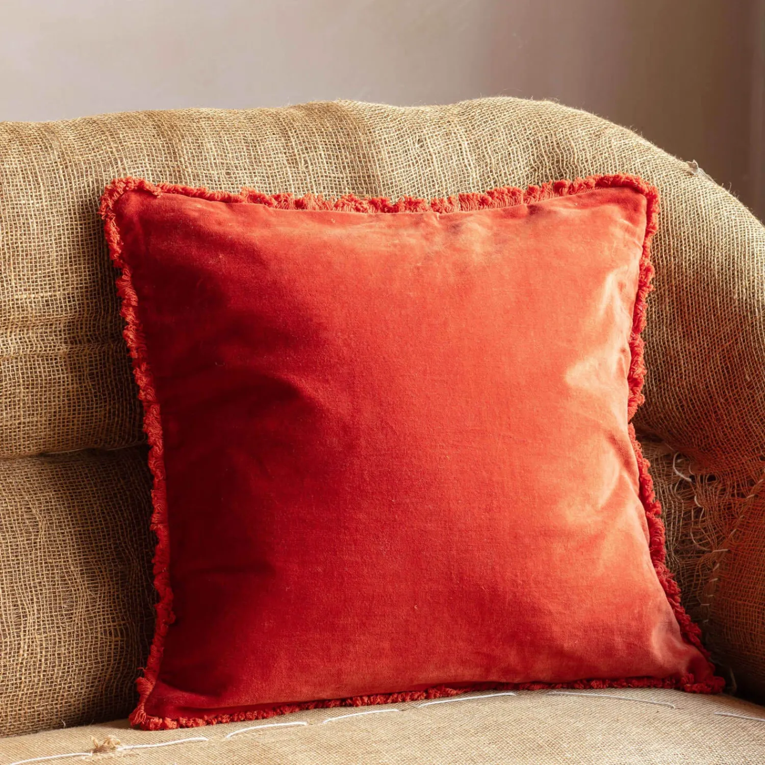 Graham & Green Square Stonewashed Velvet Cushions