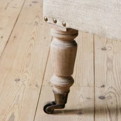 Graham & Green Stanley Deconstructed Velvet and Linen Armchair