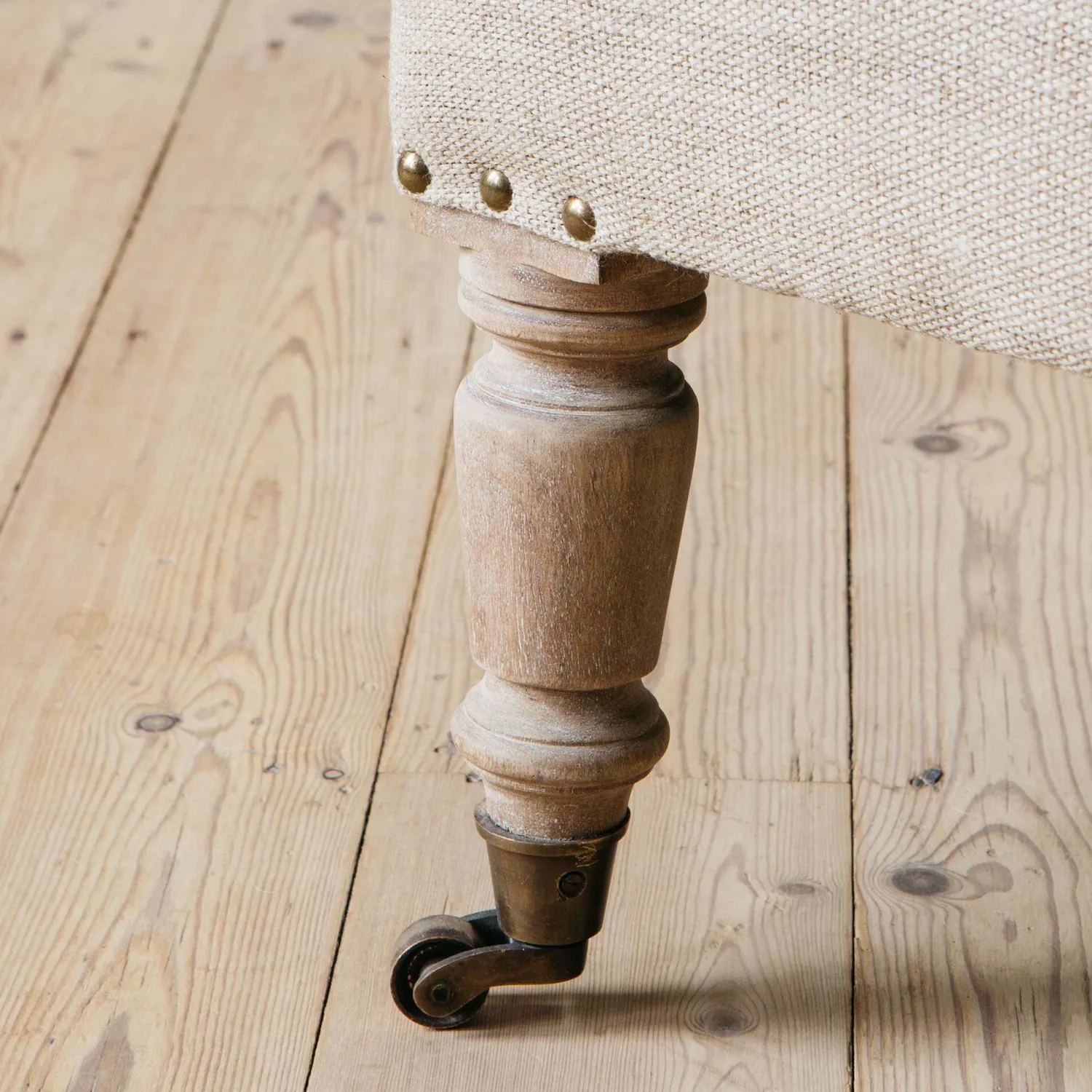Graham & Green Stanley Deconstructed Velvet and Linen Armchair