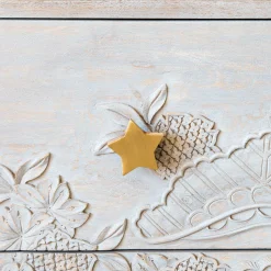Graham & Green Star Wooden and Brass Knob