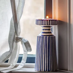 Graham & Green Striped Candle Holder