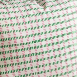 Graham & Green Sundae Green & Pink Frill Square Cushion