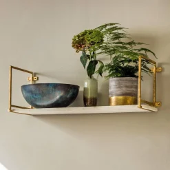 Graham & Green Tala Gold Marble Shelf