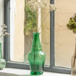 Graham & Green Tall Green Recycled Glass Vase
