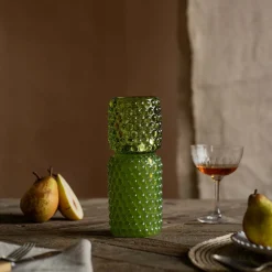 Graham & Green Tall Green Stacked Bubble Tealight Holder