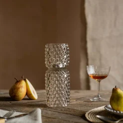 Graham & Green Tall Grey Stacked Bubble Tealight Holder