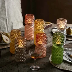 Graham & Green Tall Grey Stacked Bubble Tealight Holder