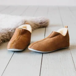 Graham & Green Tan Sheepskin Lina Slippers