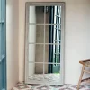 Graham & Green Taupe Window Pane Wall Mirror