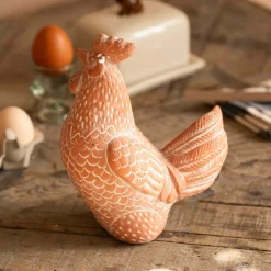 Graham & Green Terracotta Rooster Ornament