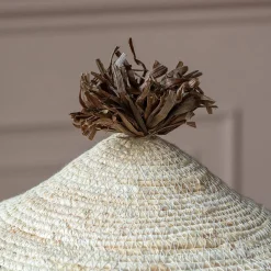 Graham & Green Terracotta Woven Basket with Lid