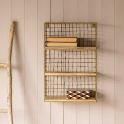 Graham & Green Three Shelf Iron Wall Rack