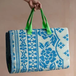 Graham & Green Tivoli Blue Recycled Picnic Blanket
